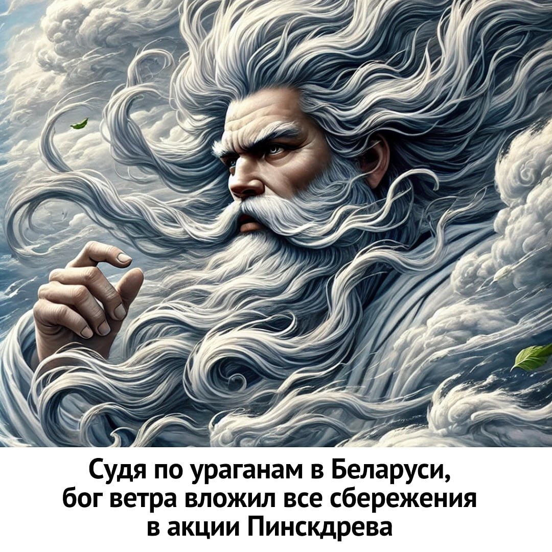 Судя по ураганам в Беларуси, бог ветра вложил все сбережения в акции Пинскдрева